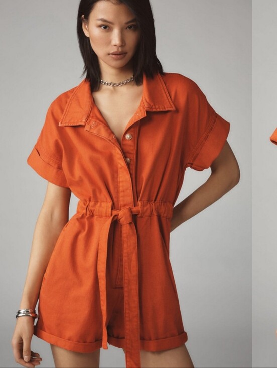 Pilcro Pants - Anthropologie Pilcro Cuffed Utility Romper NWT